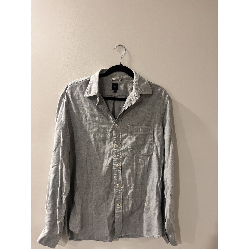 Gap Mens 100% Cotton Long Sleeve Button Down Size Medium Fall Transition